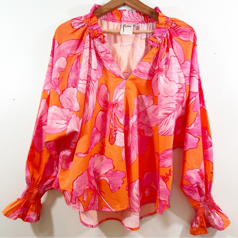 Finley Orange and Pink Floral Blouse, stunning?